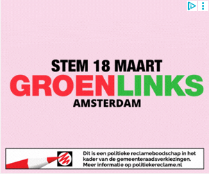 GroenLinks: "Stem 18 maart GroenLinks Amsterdam"