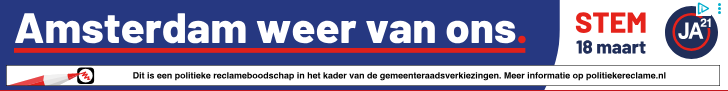 JA21: "Amsterdam weer van ons. Stem 18 maart"